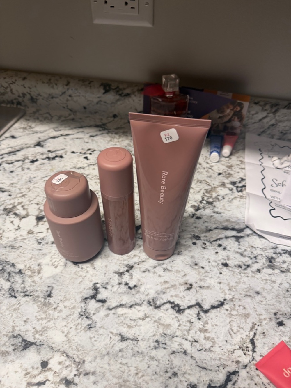 Rare Beauty Matte Blush & Glow Trio in Dusty Rose